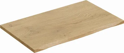 Produktbild von Badezimmer Waschtischplatte 80 cm in Eiche mit Baumkantenoptik - DURANGO-56