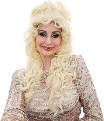 Immagine prodotto di INF Parrucca Bionda Ondulata per Donna, Capelli Lunghi Ricci per Feste e Cosplay