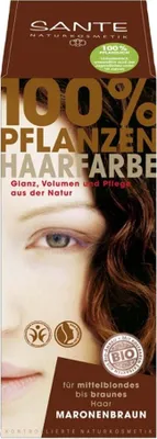 Produktbild von Sante Naturkosmetik 40188, Braun, Chestnut brown, Frauen, Cassia Auriculata Leaf Powder, Lawsonia Inermis (Henna) Leaf Powder*, Juglans Regia (Walnut) Shell..., 1 Stück(e)