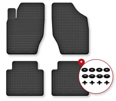 Productafbeelding van Rubberen automatten voor Honda Concerto 1988-1994 (liftback) – 4-delig, zwart, op maat – Wielganizator Semi-Universal