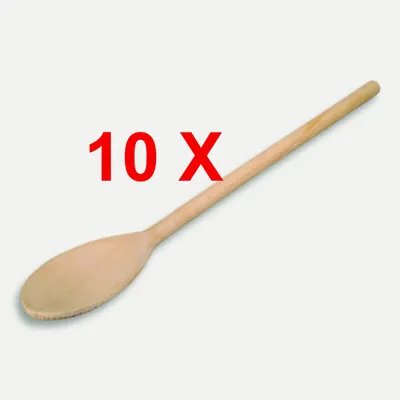 Produktbild von 10 Stück = Kochlöffel, ovale Form aus Holz 35 cm