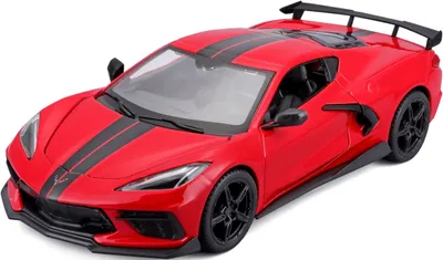 Immagine prodotto di Maisto 31534 - Automodello - Chevrolet Corvette Stingray Coupe High Wing '21 (rosso, scala 1:24)