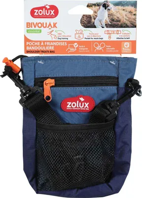 Obrázok produktu pre Kapsička na maškrty BIVOUAK s popruhom modrá Zolux