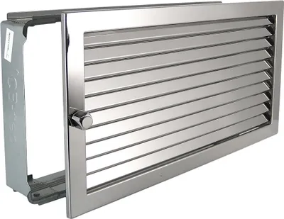 Produktbild von Warmluftgitter WG 4523 ESG Edelstahl Hochglanz 450 x 230 Abluftgitter
