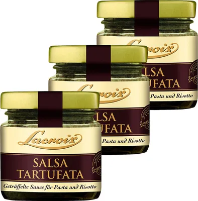 Immagine prodotto di Salsa Tartufata Lacroix con vero tartufo 90g confezione da 3 pezzi