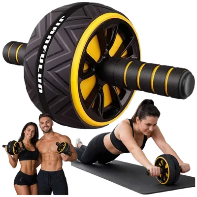 Obrázek produktu pro REVENTO® AB Roller – cvičební pomůcka na břišní svaly, core a záda, s protiskluzovou rukojetí, nosnost až 150 kg