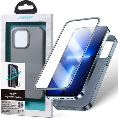 Produktbild von Joyroom 360°-Hülle + Panzerglasschutz für Apple iPhone 13 Pro+, Grau