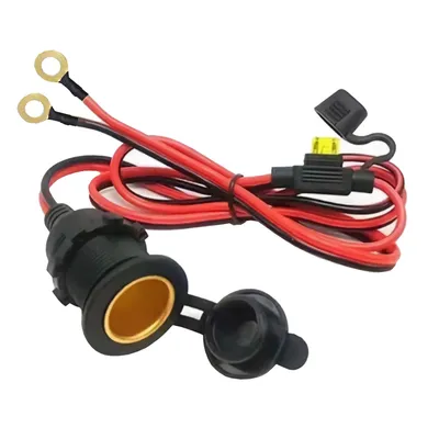 Produktbild von M58C KFZ Einbau Steckdose 12V/24V – Wasserdicht Zigarettenanzünder Buchse mit 1m Kabel & Sicherung