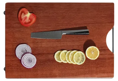 Image de Planche à découper en bois multifonctionnelle pour la cuisine et l'extérieur