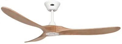 Produktbild von Energiespar Deckenventilator mit Fernbedienung Eco Genuino Matt Weiß / Eiche mittel 152 cm