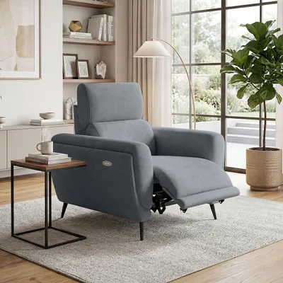 Produktbild von BEAUTYSOFA | COMFORT Elektrischer Relaxsessel mit Liegefunktion, ergonomischer Liegesessel mit Fußstütze, Fernsehsessel mit Relaxfunktion, Grau