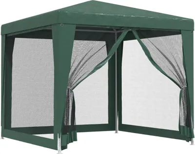 Obrázok produktu pre vidaXL Párty stan so 4 sieťovanými bočnými stenami zelený 2,5x2,5 m HDPE