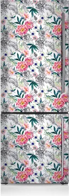 Produktbild von Dekoration Kühlschrank Aufkleber Magnete Küche Kühlschrankmagnete 70x190 cm - Frühlingsmalerei.