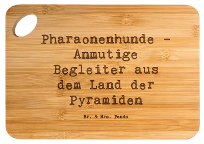 Produktbild von Mr. & Mrs. Panda Brett Spruch Pharaonenhund Freunde - Transparent - Geschenk, Hunderasse, Hunderassen, Hackbrett, Vielfalt, Holzbrett, Geschichte, Treue, Anmut, Charakter