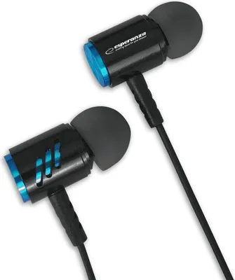 Image de Esperanza Écouteurs Métalliques Avec Microphone Eh207 Noir/Bleu