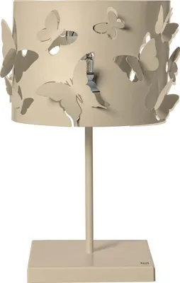 Imagen del producto de Farfallosa: Lámpara de mesa, 20x20x37 cm, hierro color crema, casquillo E27. Fabricada en Italia