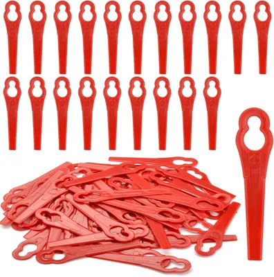 Produktbild von Ersatzmesser-Set Rasentrimmer-Zubeh?r, 100 STK Rasentrimmer Messer Kunststoff Ersatzmesser Set Kunststoffmesser fš¹r GE-CT 18 Li Kit/Li-Solo,GC-CT 18/24 Li-Solo/Li P-Solo/Li P Kit,FRT18A /FRT18A1