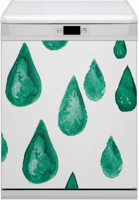 Produktbild von Küche Magnet für Spülmaschine  Abwaschbar 60x80 cm Geschirrspüle  - Tropfen Regen