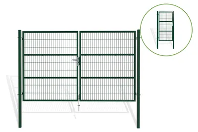 Produktbild von 3 m H.180 cm RAZO-Maschentor + 1 m RAZO H.180 cm grünes Tor