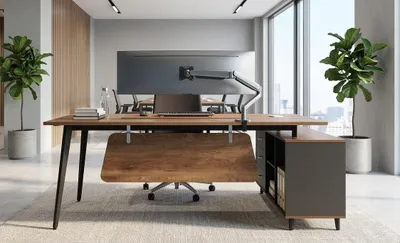 Produktbild von Büromöbel Chef Schreibtisch San Paulo links 2,0 m Büroausstattung inkl. Sideboard