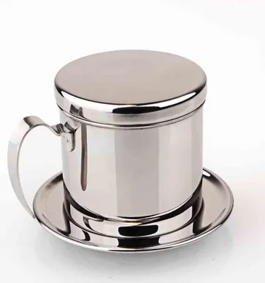 Produktbild von Edelstahl vietnamesischer Kaffeefilter -Tasse Tropfhersteller Infuser -Topf mit Griff