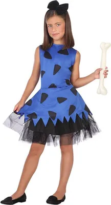 Produktbild von Atosa Höhlenmädchen Kinderkostüm Blau 3-4 Years Blau 3-4 Years