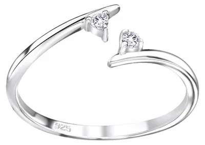 Produktbild von Zehenring Zehring klare Zirkonia Kristalle 925 Silber