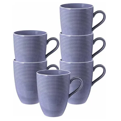 Produktbild von Seltmann Weiden Beat Fliederblau Becher mit Henkel 0,35l 6er Set
