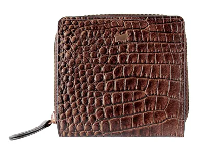 Produktbild von Portemonnaie AMALFI Reißverschluss-Geldbörse S 6 Kartenfächer braun Damen - Leder