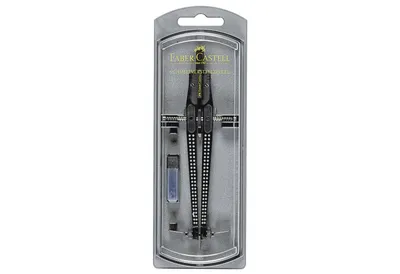 Produktbild von Faber-Castell Schnellverstellzirkel GRIP schwarz, Kunststoffkasten, 2 Stück(e)