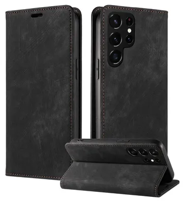 Produktbild von Schutzhülle für Samsung Galaxy S22 5G, Flip-Wallet-Hülle aus Kunstleder mit Kartenfach