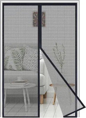 Immagine prodotto di Zanzariera magnetica - 100x220 cm - Nera - Fibra di vetro