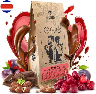 Immagine prodotto di Coffee Broastery - Chicchi di caffè Costa Rica 1 kg - Appena tostati - Caffè di specialità - 100% Arabica - Tostatura media-chiara - Bassa acidità