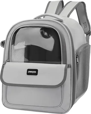 Produktbild von Haustier Katzen Rucksack Hunderucksack mit Transparentes Fenster für Katze Hunde bis 7kg Atmungsaktive Faltbare Reisen