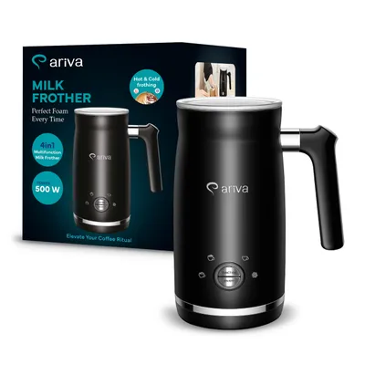 Produktbild von ARIVA 4-in-1 Elektrischer Milchaufschäumer und Milchwärmer 500W, 300ml, Antihaftbeschichtung, Auto-Off, Schwarz