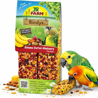 Zdjęcie produktu dla JR FARM Kolby Bananowo-Daktylowo-Malinowe do chrupania dla wszystkich papug 260g