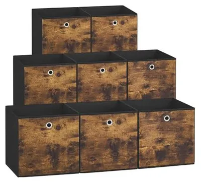 Produktbild von Aufbewahrungsbox Set von 8 - Faltbare Kisten mit Griffen - 777RFB833B01