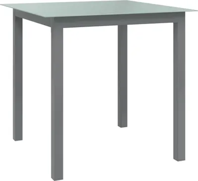 Image de Table de jardin en aluminium 80 x 74 x 80 cm Gris clair