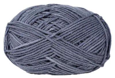 Immagine prodotto di 5 gomitoli da 50 grammi ciascuno, filato di cotone per uncinetto, colore grigio argento