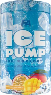 A product container for a pre-workout supplement.