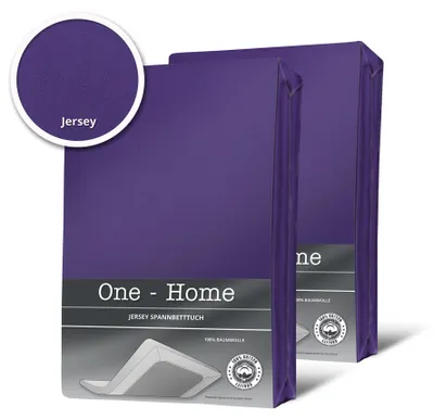 Produktbild von 2 Spannbettlaken Boxspringbett Wasserbett violett 180x200 cm - 200x220 cm Jersey