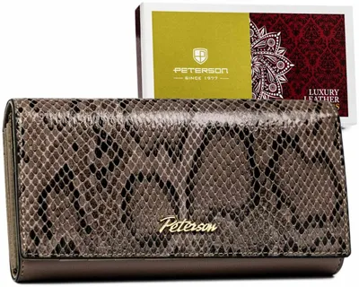 Obrázek produktu pro Peterson dámská peněženka z přírodní kůže šedá RFID 17x9,5 cm