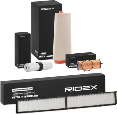 Produktbild von RIDEX Filterset Inspektionspaket Filtersatz für BMW 3 Touring (E91) 3 Limousine (E90) 3 Coupe (E92) 3 Cabrio (E93)