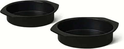 Produktbild von Runde Backform – Set mit 2 Stück – 22,9 cm Durchmesser – Antihaftbeschichtung – Kohlenstoffstahl – Ofenfest bis 220 °C