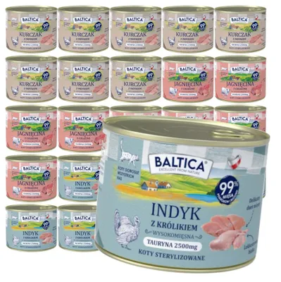 Zdjęcie produktu dla Baltica Smaki Regionów 24x185g Bezzbożowa Mokra Karma Dla Kotów Sterylizowanych Mix Smaków