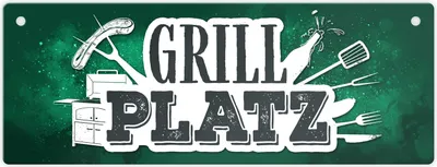 Produktbild von Grillplatz Metallschild XL