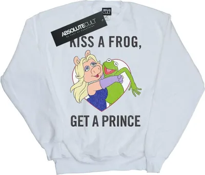 Produktbild von Disney - "The Muppets Kiss A Frog" Sweatshirt für Damen BI31209 (L) (Weiß)