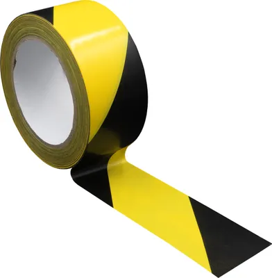 Produktbild von DULA Markierungsband schwarz-gelb Klebeband - Warnband - Bodenmarkierungsband - 50 mm x 33 m 1 Rolle