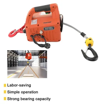 Produktbild von Elektrischer Seilzug - Elektrowinde mit Funkfernbedienung - 1500 W - 500 kg Tragkraft - AC Netzbetrieb - Tragbar