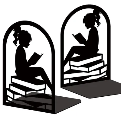 Produktbild von Omgoods – Dekorative Metallbuchstützen für Bücherregale